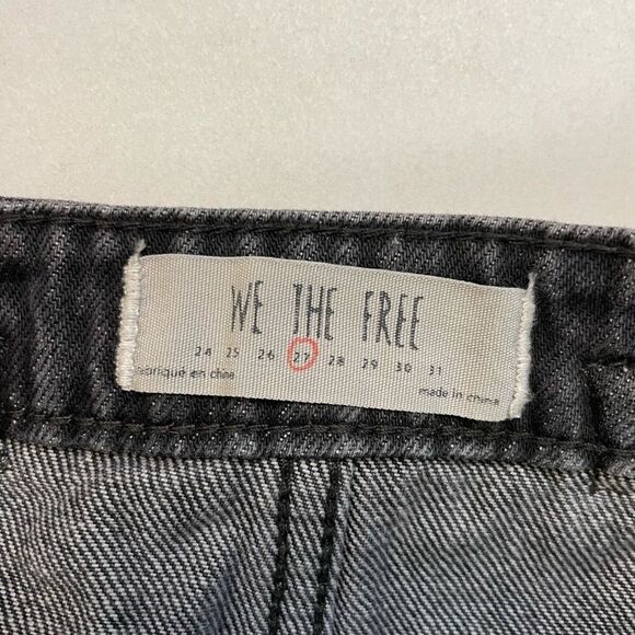 Free People Rugged Aline Denim Jean Skirt Women Size 27 Black - Picture 4 of 6